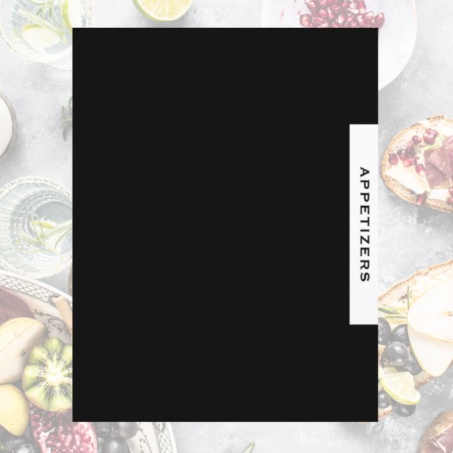 Recipe Divider | Appetizers | Black & White (Creator Uploaded)