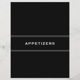 Recipe Divider Black & White Appetizers