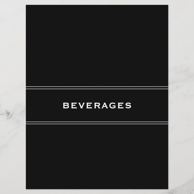 Recipe Divider | Black & White | Desserts (Front)