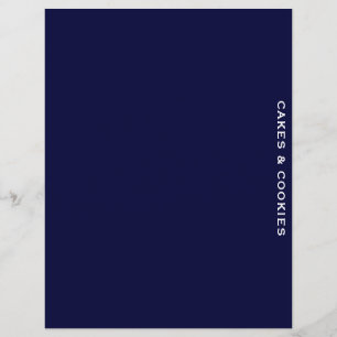 Recipe Divider Blue & White Cakes & Cookies