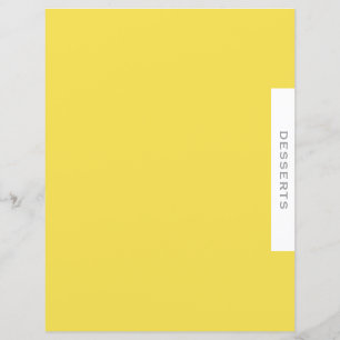 Recipe Divider Dessert Category Simple Yellow