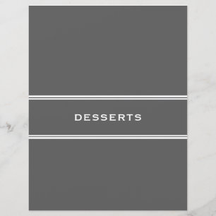 Recipe Divider   Desserts   Grey