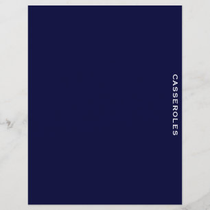 Recipe Divider   Navy Blue & White   Casseroles