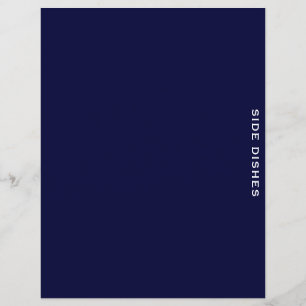 Recipe Divider Navy Blue & White Side Dishes
