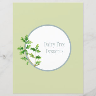 Recipe Divider Page - Green Herb Binder Insert