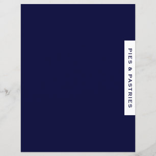 Recipe Divider Pie & Pastry Navy & White