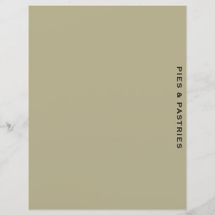Recipe Divider Pie & Pastry Simple Sage Green