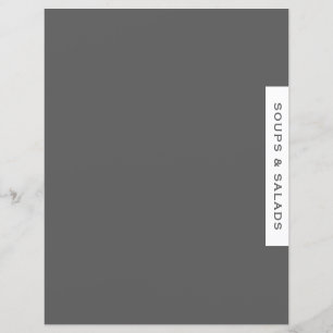 Recipe Divider Soups & Salads Grey & White