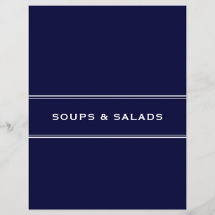 Recipe Divider Soups & Salads Navy Blue