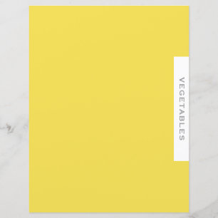 Recipe Divider Vegetables Yellow Grey & White