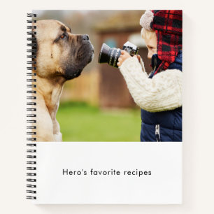 Recipe dog pet photo food meal notebook