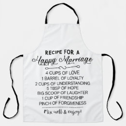 Recipe for a Happy Marriage Apron