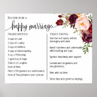 Recipe for a happy marriage newlyweds marsala