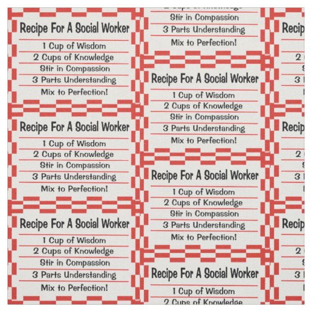 Recipe For a Social Worker Fabric (Swatch)