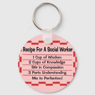 Recipe for a Social Worker Key Ring