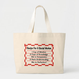 Recipe for a Social Worker Large Tote Bag