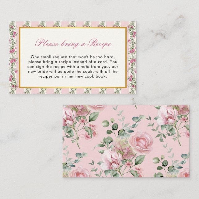 Recipe For Bride Love Shack Fiance Enclosure Card (Front/Back)