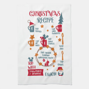 Recipe for Christmas Tea Towel