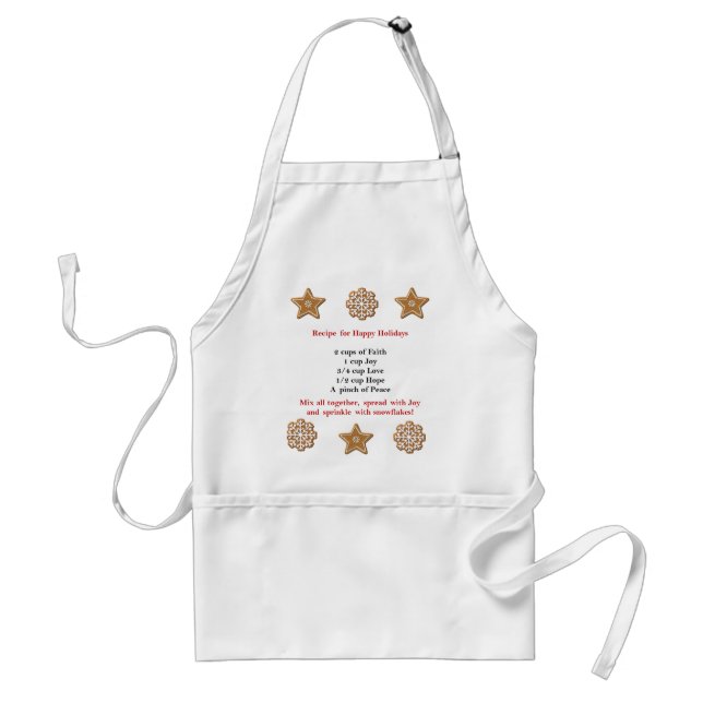 Recipe For Happy Holidays Apron (Front)