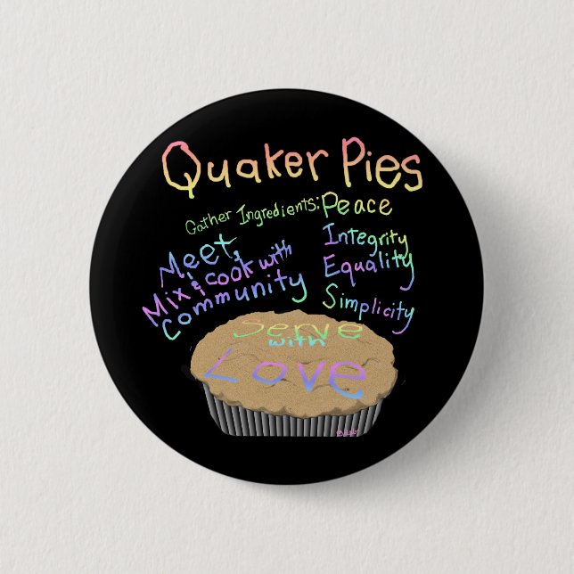 Recipe for Quaker Pies 6 Cm Round Badge (Front)