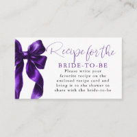 Recipe for the bride-to-be Purple Bow Request 