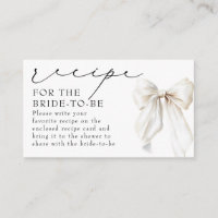 Recipe for the bride-to-be White Bow Request 