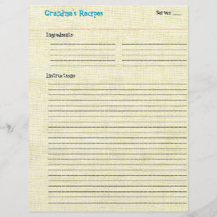 Recipe Form - Life's a Picnic