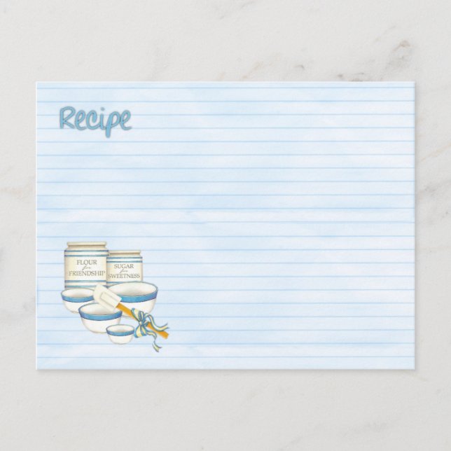 recipe friendship postcard (Front)