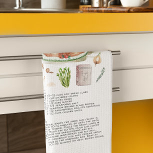 Recipe Heirloom Tea Towels Turkey Stuffing