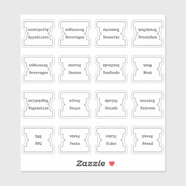 Recipe Index Divider Side Tab White Folding (Sheet)