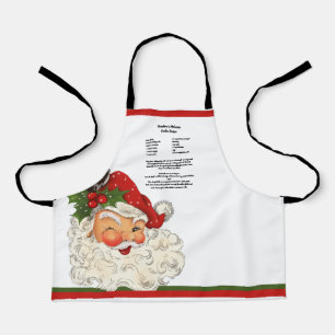 Recipe keepsake Christmas Vintage Santa Claus Apron