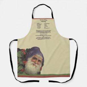 Recipe Keepsake Vintage Santa Claus Christmas Apron