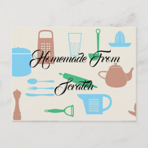 Recipe Kitchen Chef Food Dinner Destiny's Destiny Postcard