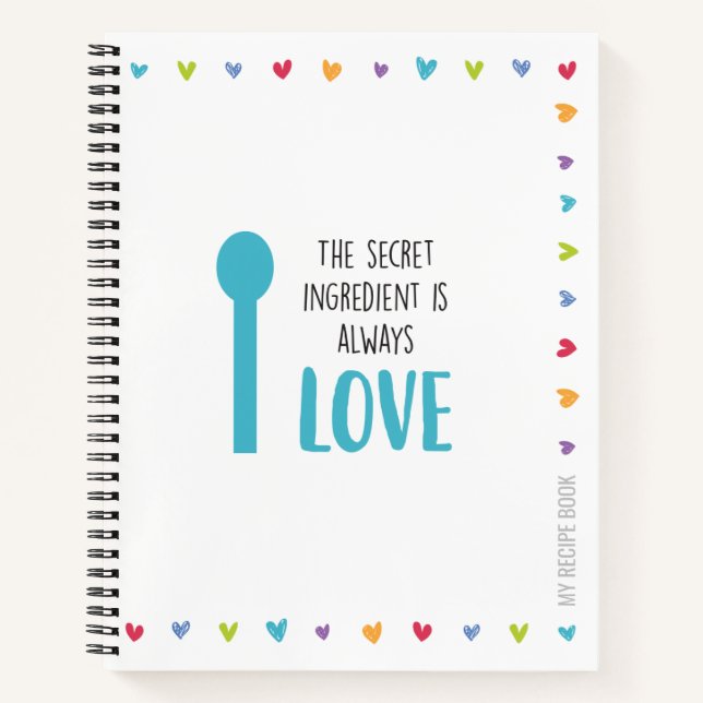 Recipe Notebook or Journal to Write Recipes In (Front)