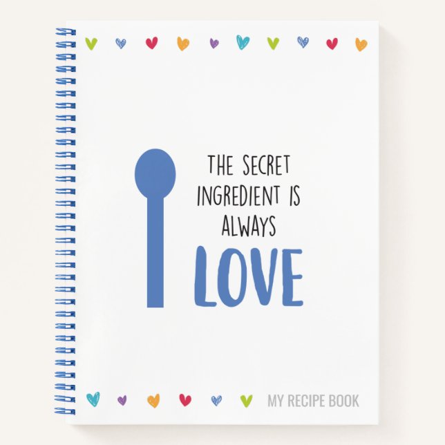 Recipe Notebook or Journal to Write Recipes In (Front)
