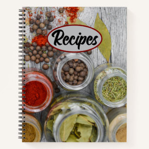  Recipe Notebook with Seasoning 