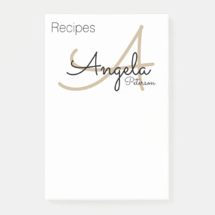 Recipe notes of the chef monogram