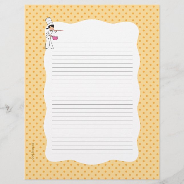 Recipe Pages with Decorative Boder (Front)