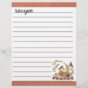 recipe sheet
