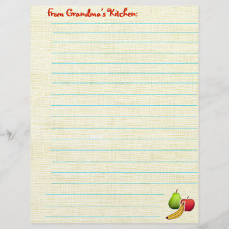 Recipe Sheet - Fruity
