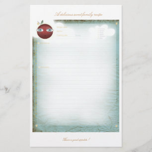 Recipe Sheets Cooking Kitchen Printable Stationery