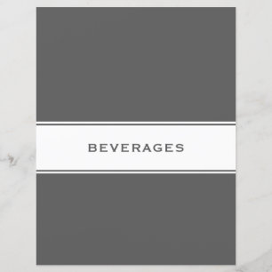 Recipe Subject Divider Beverages Grey & White