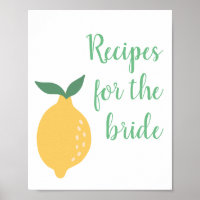 Recipes for the Bride Lemon Themed Bridal Shower