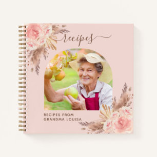 Recipes pampas grass pink flowers family photo notebook