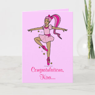 Recital Congratulations Name Customisable Card