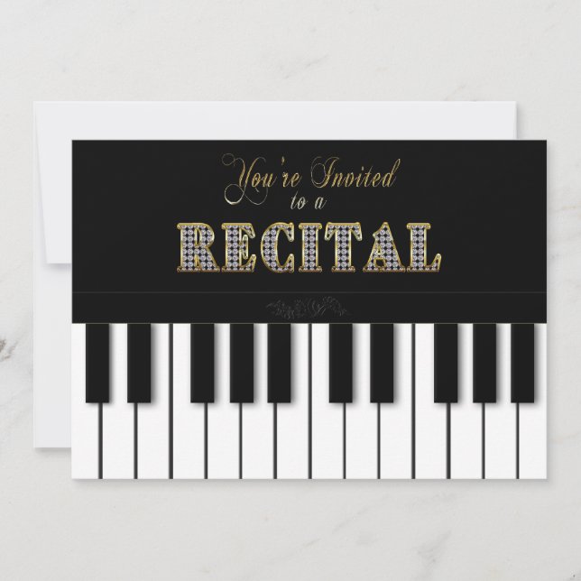 RECITAL - YOU'RE INVITED - INVITATION - PIANO (Front)