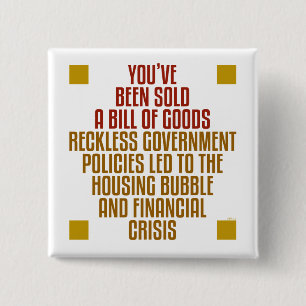 Reckless Government Policies 15 Cm Square Badge