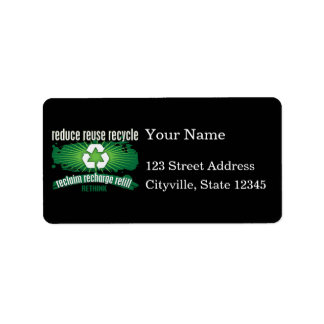 Reclaim, Recharge and Recycle Label