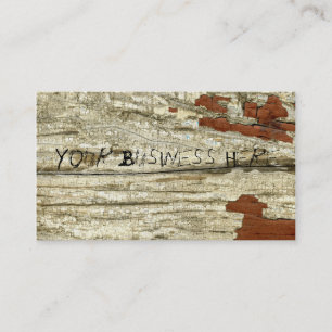 Reclaimed Barn Wood Texture Peeling Paint Shabby Business Card