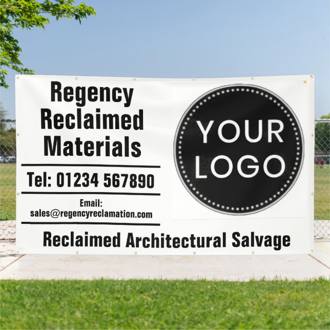 Reclaimed Materials Architectural Salvage & Logo Banner (Outside)